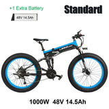 T750Plus Folding Electric Bike, 48V 10A/14.5A Li-ion Battery